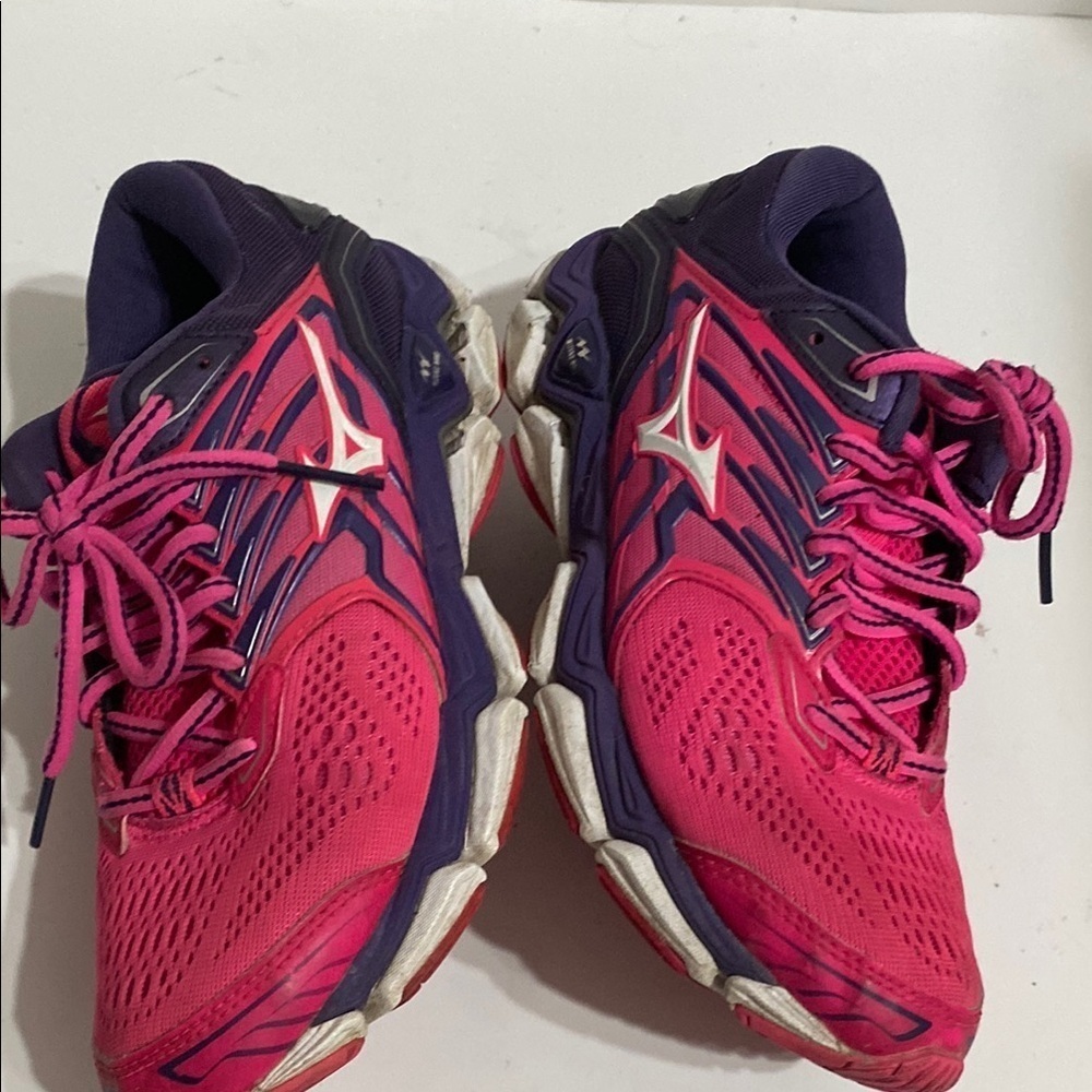 Mizuno Women's Pink and Purple Running Shoes Size 7.5 - Picture 6 of 11